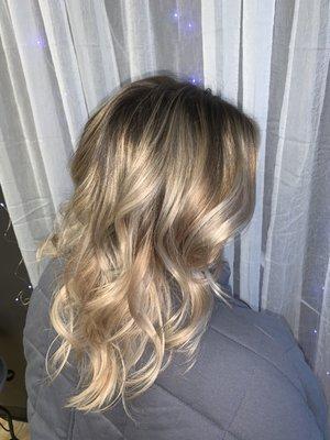 Balayage and baby lights