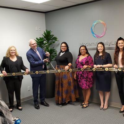 Chamber of Austin and LGBT Chamber of Austin joining us for a ribbon cutting at our new Austin office.