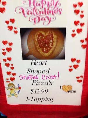 Heart shape pizza