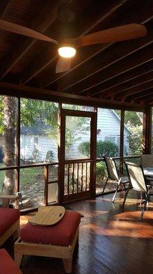 Interior of Elegant Screen Porch in Shandon.