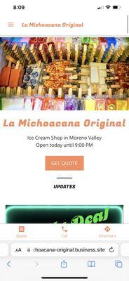 This is not a real Michoacca original ice cream.