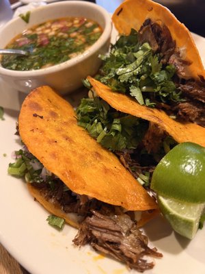 Quesa Birria tacos... SOLID!!!! (Also came with rice and beans.)