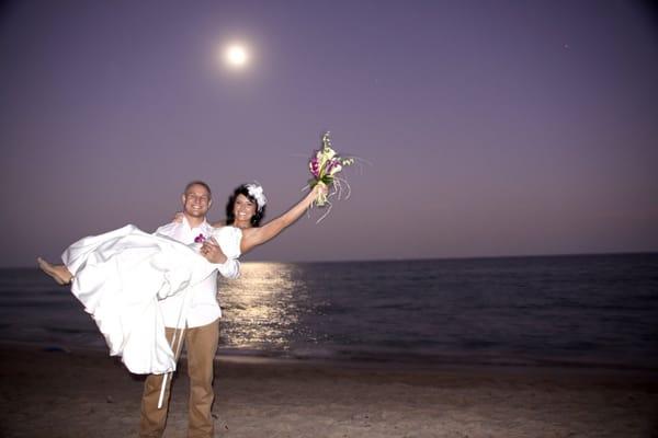 Romantic FULL MOON Wedding Ceremony on Fort Lauderdale beach