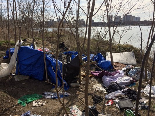 Homeless encampment