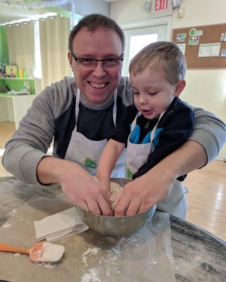 Messy cooking so much fun!