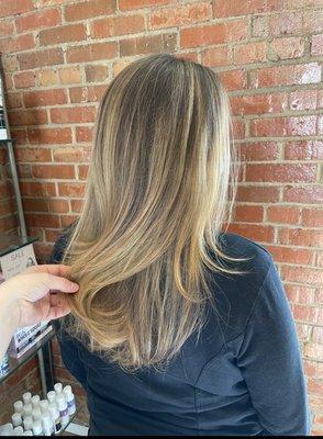 Honey blonde balayage