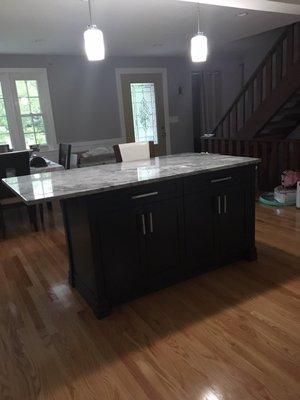 Custom built kitchen island