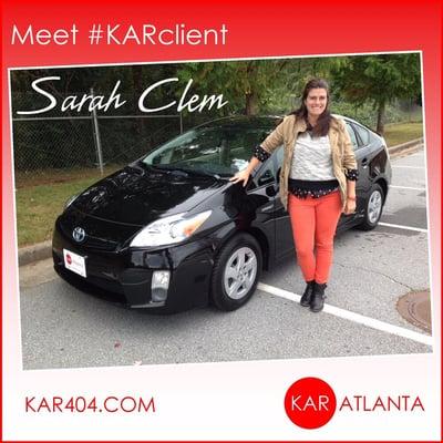 Our #KARclient, Sarah Clem and her Toyota Prius.  #KARATL