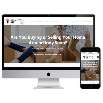 Website design for local real estate agent. Mobile responsive and highly optimized for SEO and UX.