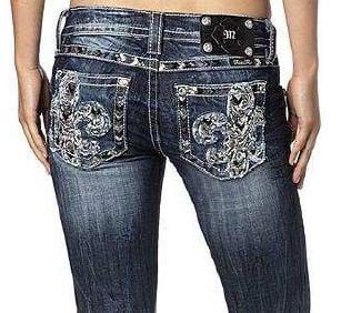 Miss Me Jeans, they also have non-decorated for those of you who ride and don't want to scratch up the saddle.