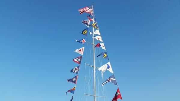 Festive flags are out at Nauticus Marina