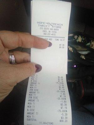 Our reciept