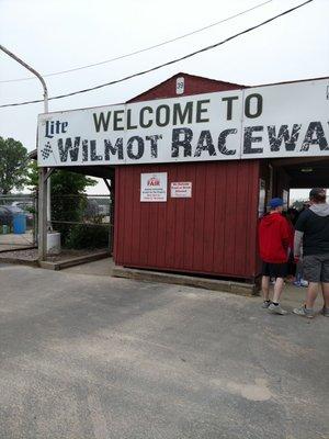 Entrance to ticket booth and racetrack