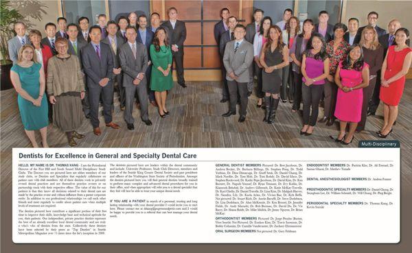 Active member of South Sound Study Club, Washington State Dental Association and American Dental Association