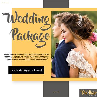 Wedding Packages. Visit www.viehair.com for more information.