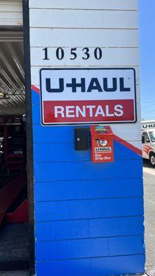 We offer U-Haul Rentals now, 24/7 truck share and drop off.