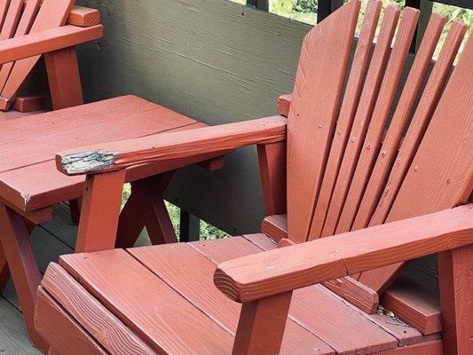 These two chairs had dry rot on both of them