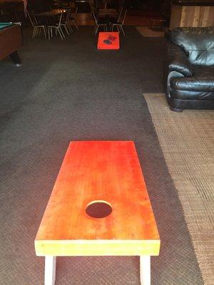 Indoor cornhole!