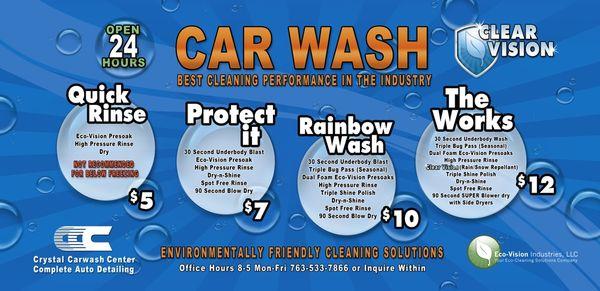 Choose the perfect wash for your vehicle!