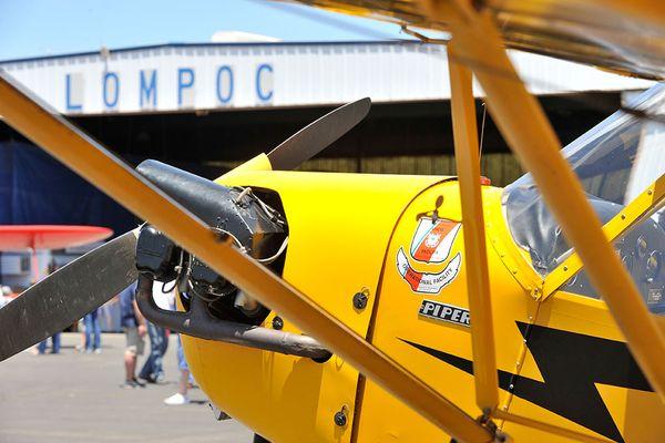 STEEL AIRPLANE HANGAR AT LOMPOC AIRPORT IN CA