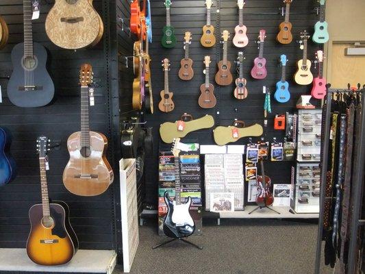 sale ukulele $29.99, electric guitar package $149.99, acoustic guitars $79.99, Violins $149.99, microphones $19.99 , so much more on sale!!!