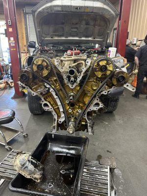 Timing chain replacement on a Toyota 4Runner