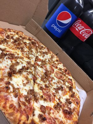 We have something for everybody at Palmer's Pizza! What's your favorite Pepsi or Coke?