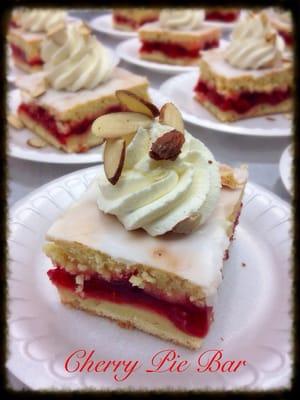 Homemade cherry pie bar