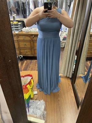 Bridesmaid dress hemming $65 - double layer and lots of fabric