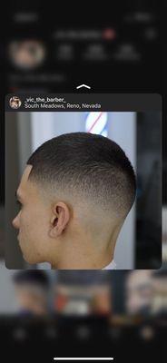 Skin fade haircut