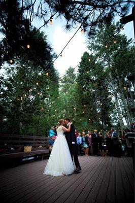 Market lights & a deck for dancing