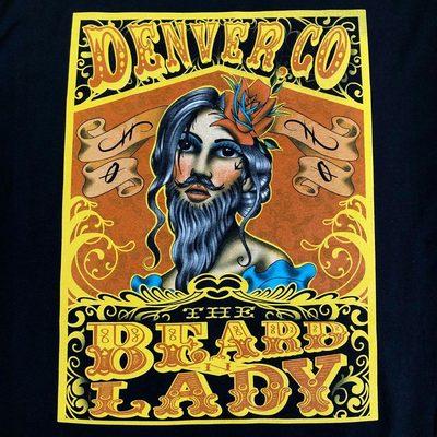 7 Color screen print For Beard N Lady Tattoo