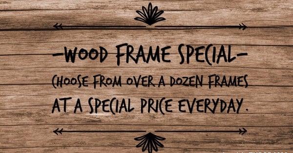 We have a selection of frame stock in our picture frame shop on special everyday all year round.