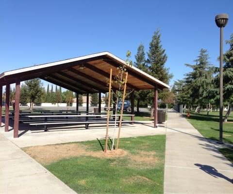 Decent covered benches for small party ;)