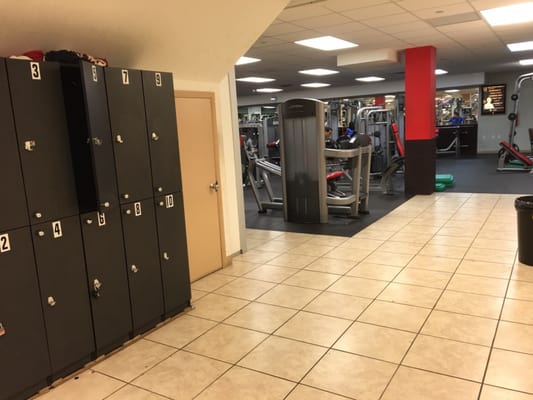 Extra lockers (outside locker rooms)