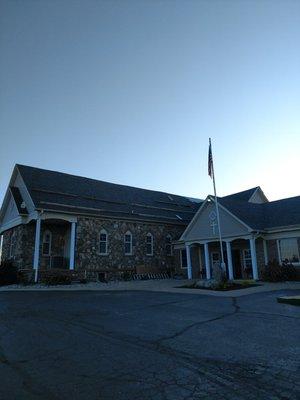 Here we are shingling a local church.