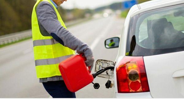 Technician coming out to fill up someone who ran out of gas