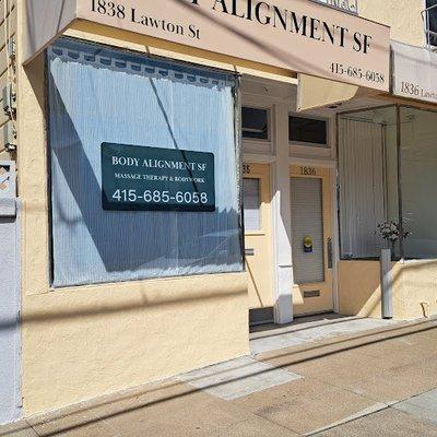 Body ALignment SF Massage Therapy And Bodywork,  1838 Lawton St, San Francisco, CA 94122.