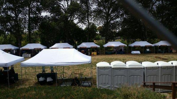 View of the festival grounds from the line to get in.