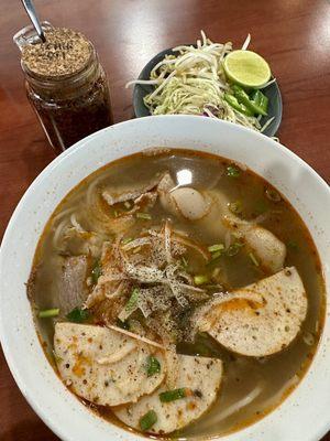 Spicy Beef & Pork Noodle Soup (Bun Bo Hue) was delicious!