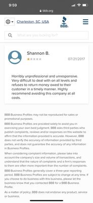 Better business bureau review