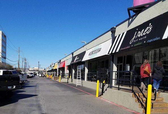 Bollards and Handrail Painting