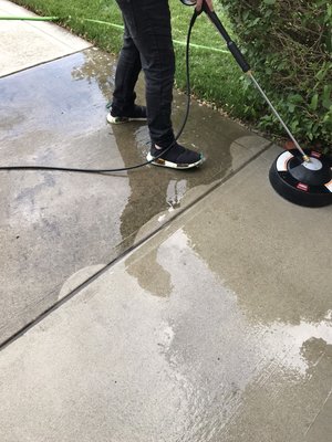 Now offering concrete cleaning