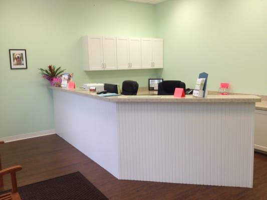 The front desk/reception area.