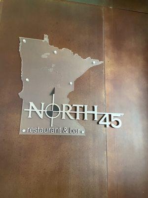 North 45 sign