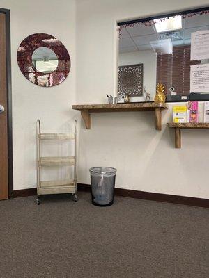 The front lobby well combines in with the chairs and waiting room.