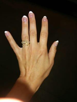 French manicure on my real nails, done by Elaine!