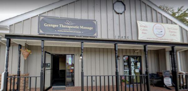 Granger Therapeutic Massage, door on the left, is open seven days a week now.

https://grangertherapeuticmassage.godaddysites.com