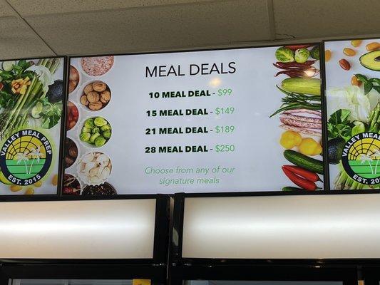 Deal menu