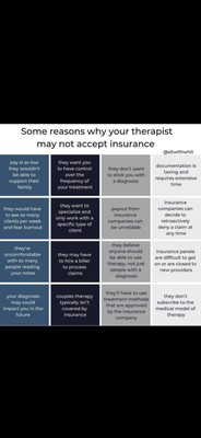 Why pay out of pocket for therapy?